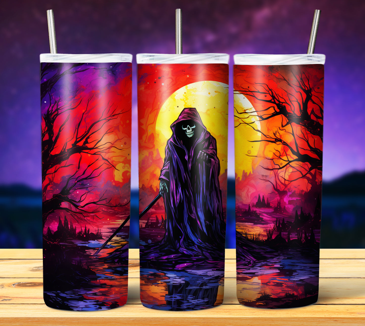 50 Watercolor Halloween Sublimation 20oz Images Bundle