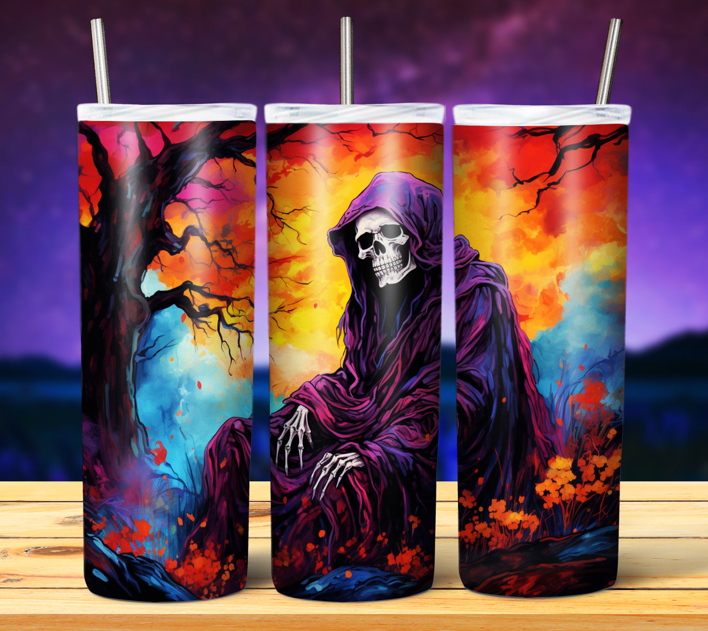 50 Watercolor Halloween Sublimation 20oz Images Bundle