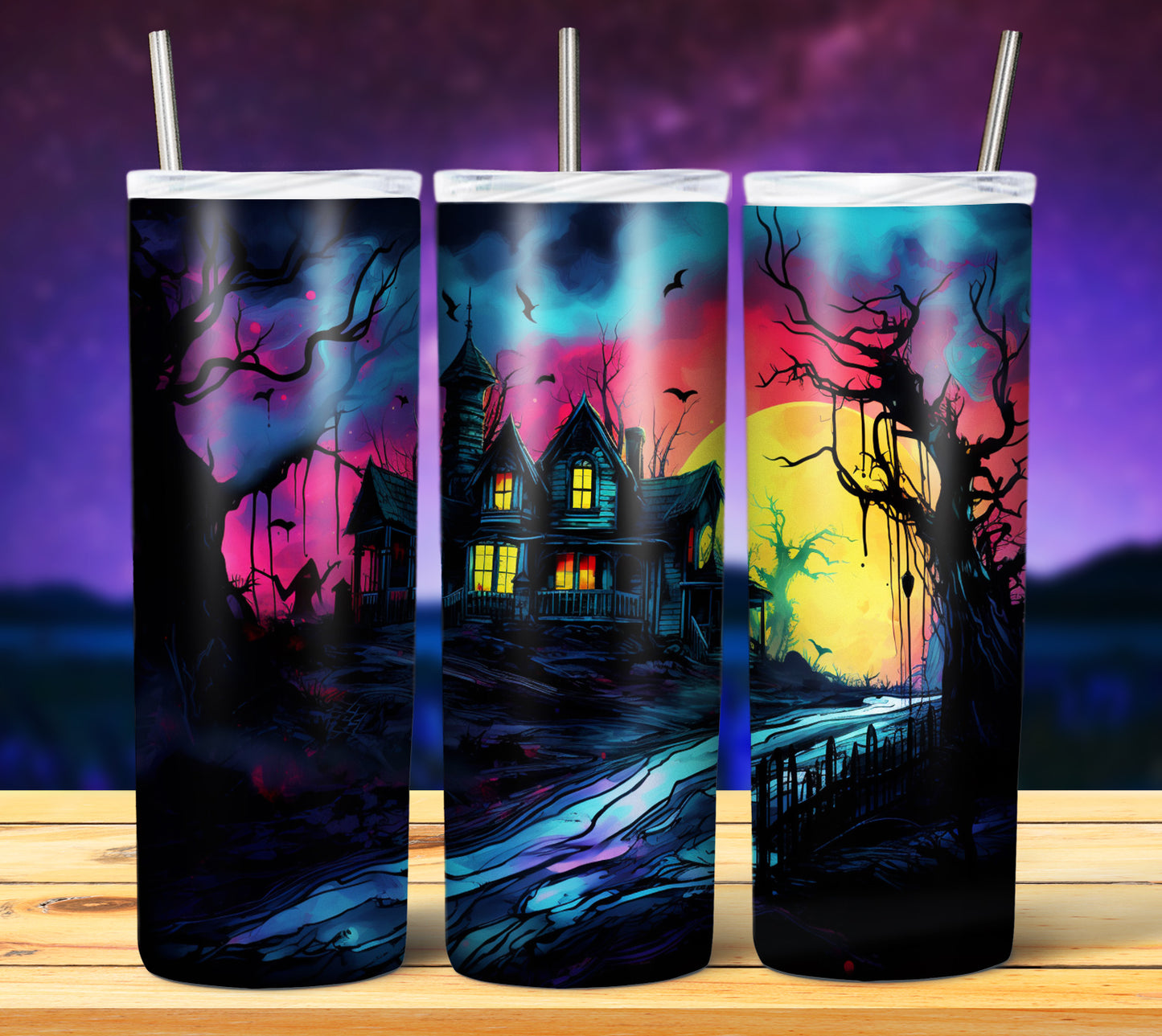 50 Watercolor Halloween Sublimation 20oz Images Bundle