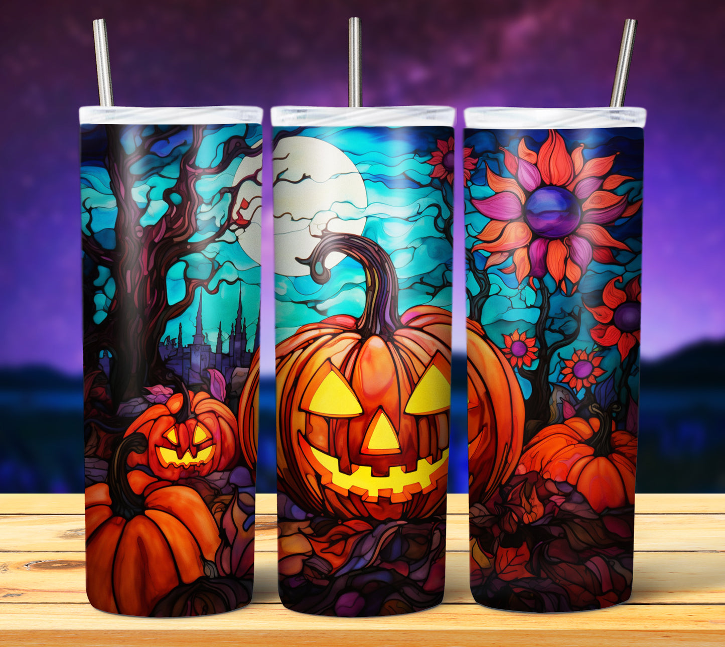 50 Watercolor Halloween Sublimation 20oz Images Bundle