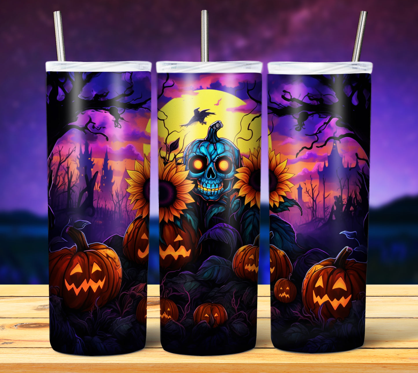 50 Watercolor Halloween Sublimation 20oz Images Bundle