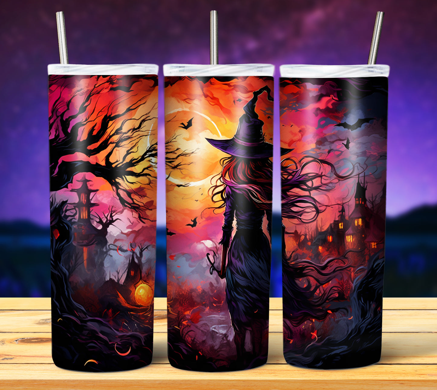 50 Watercolor Halloween Sublimation 20oz Images Bundle