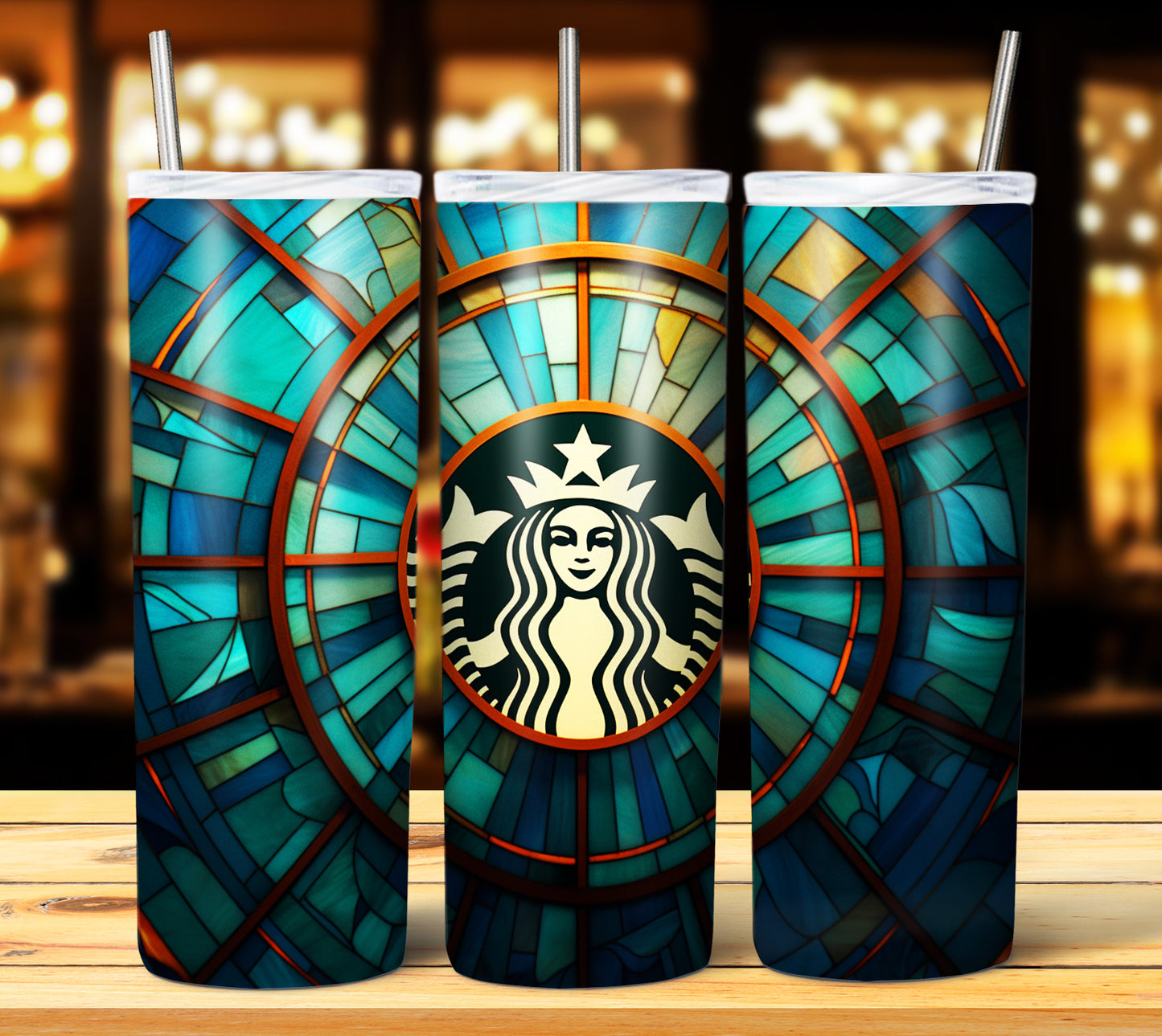 40+ Stain Glass Starbucks Sublimation 20oz Images Bundle