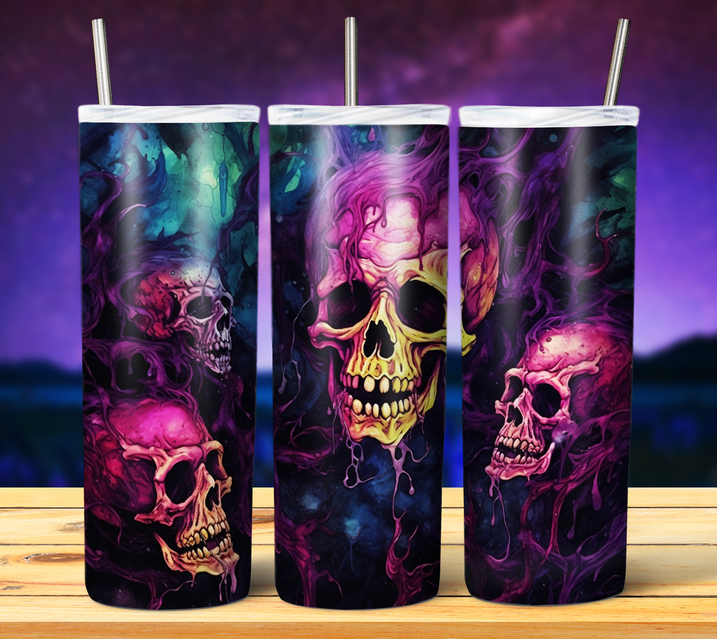 50 Watercolor Halloween Sublimation 20oz Images Bundle