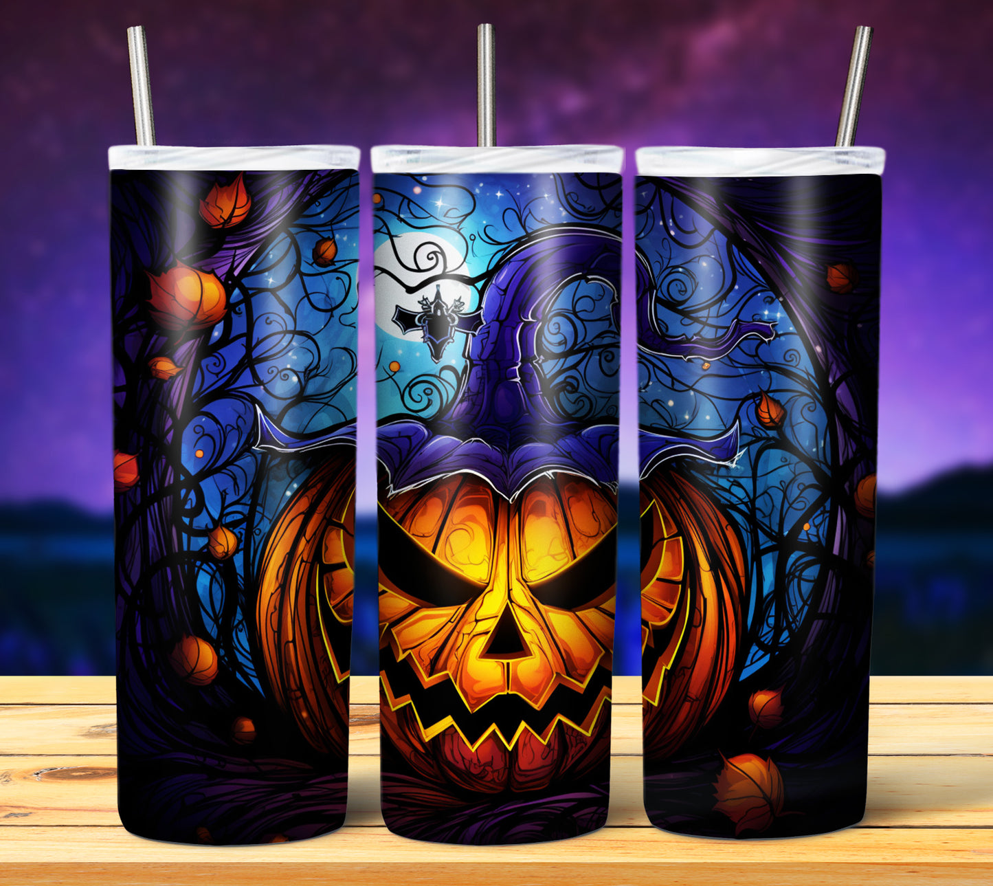 50 Watercolor Halloween Sublimation 20oz Images Bundle