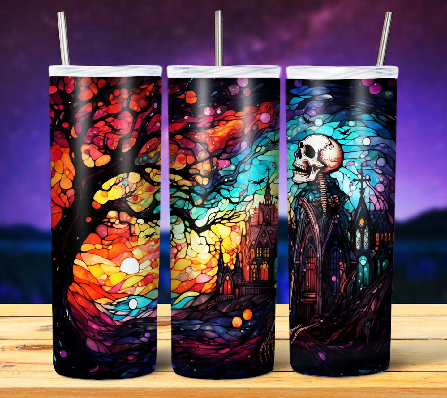 50 Watercolor Halloween Sublimation 20oz Images Bundle