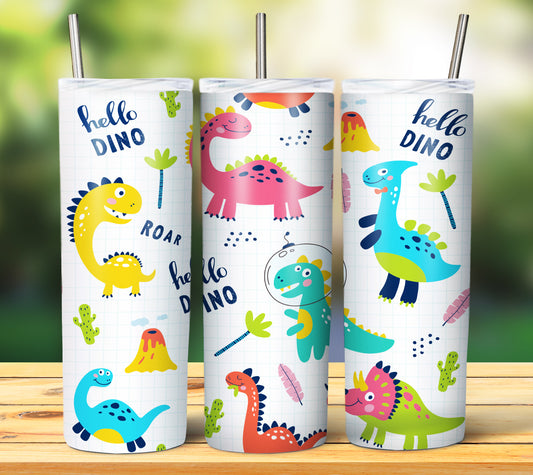 20 Dino Sublimation Tumbler Images Bundle 20 oz & Kid