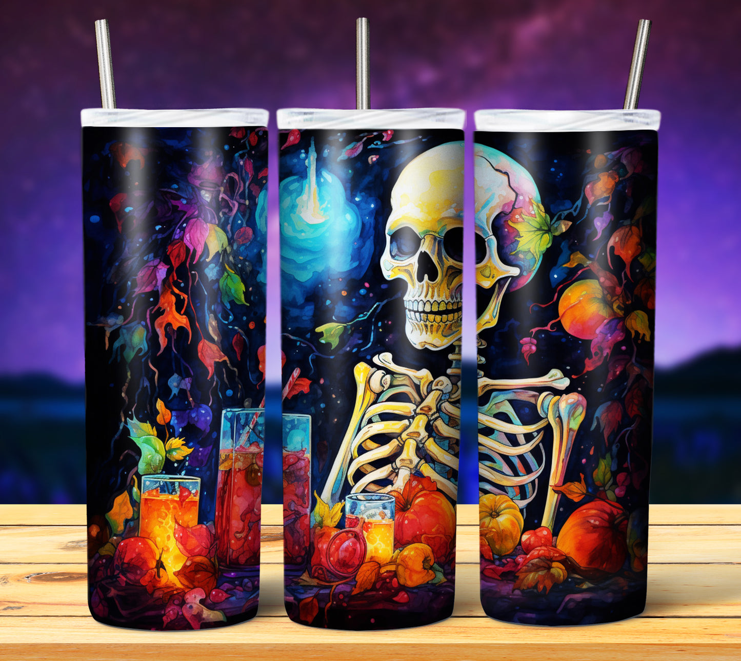 50 Watercolor Halloween Sublimation 20oz Images Bundle