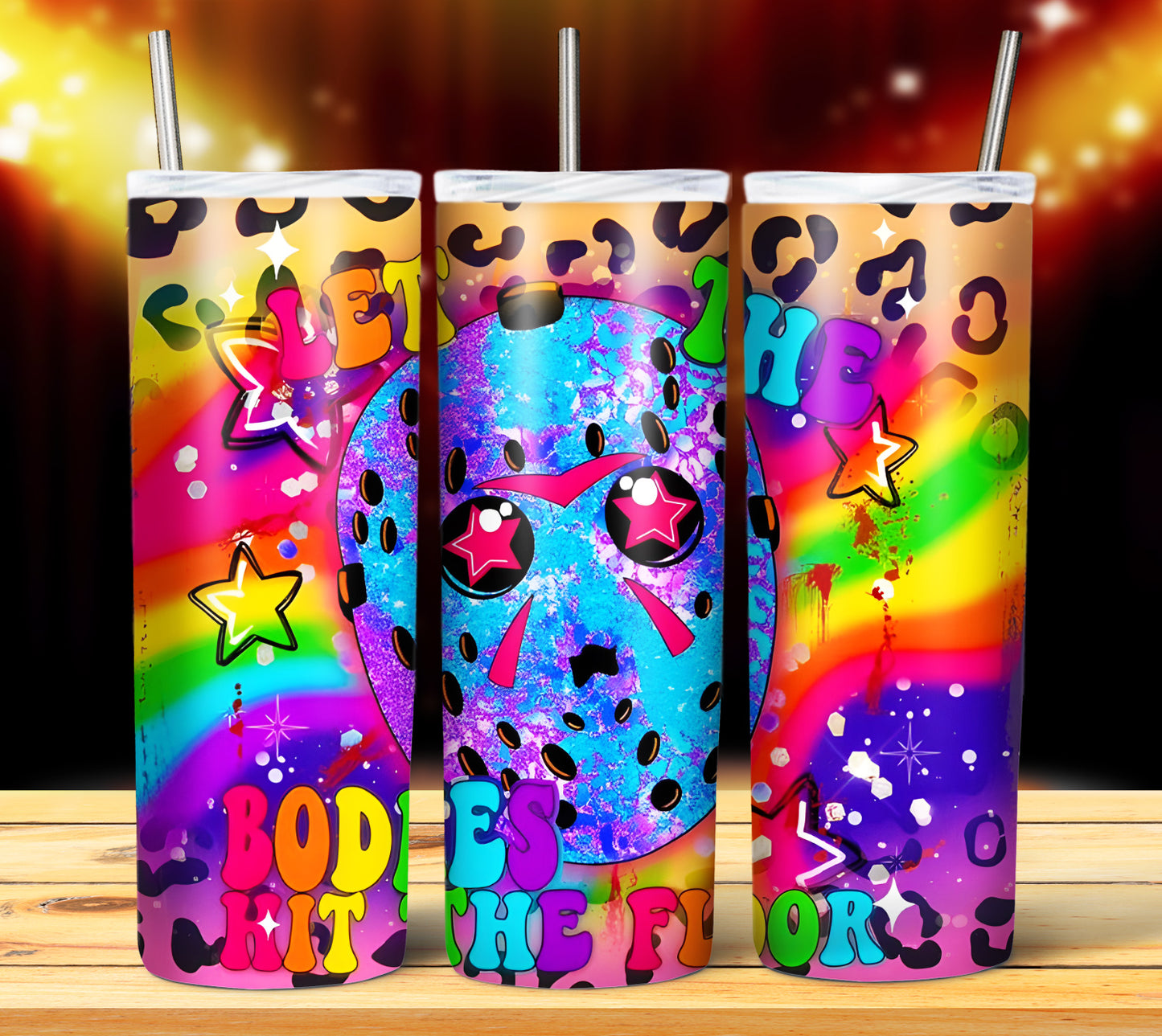 20 Colorful Halloween Sublimation 20oz Images Bundle