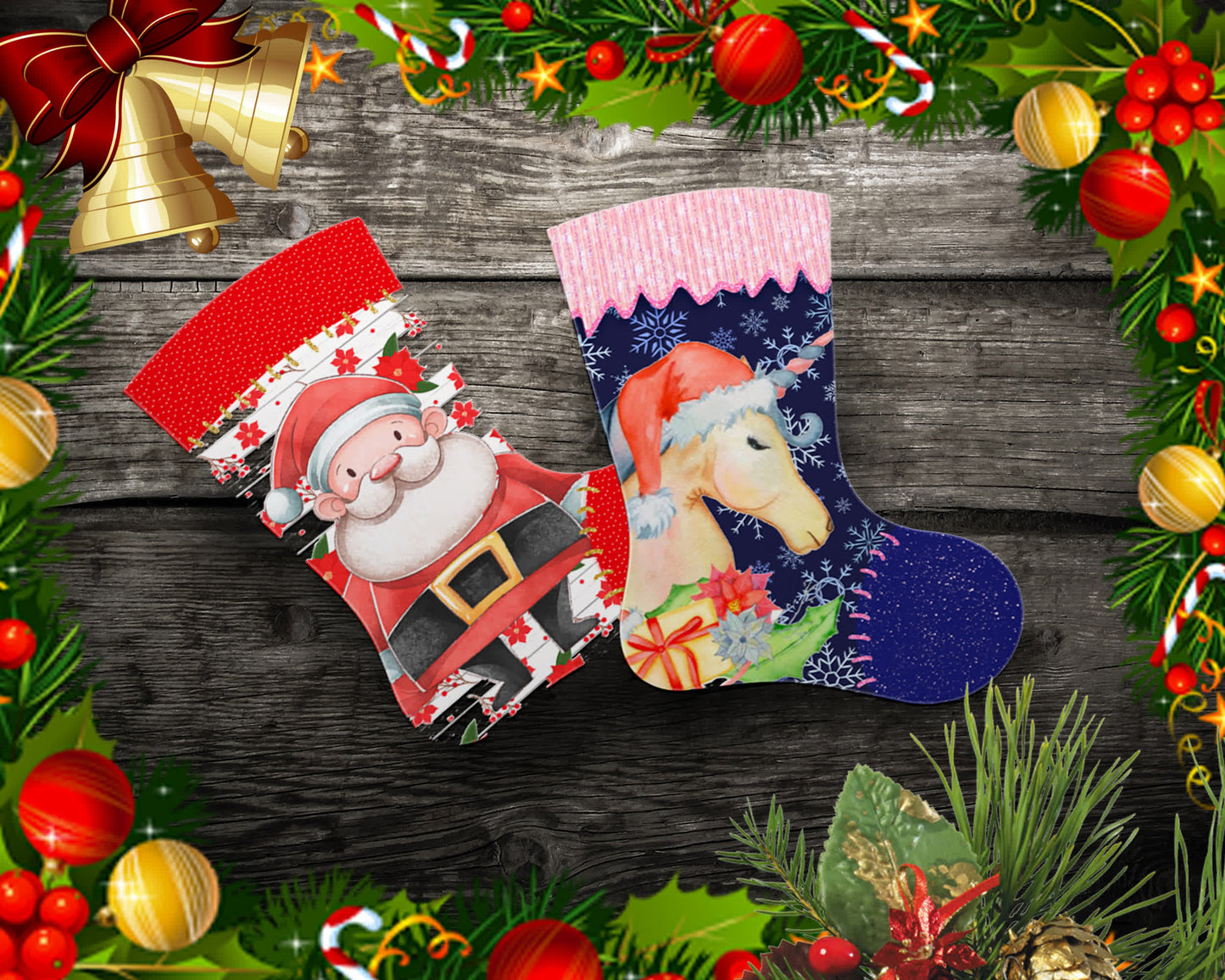 Christmas Sublimation Stocking Images Bundle