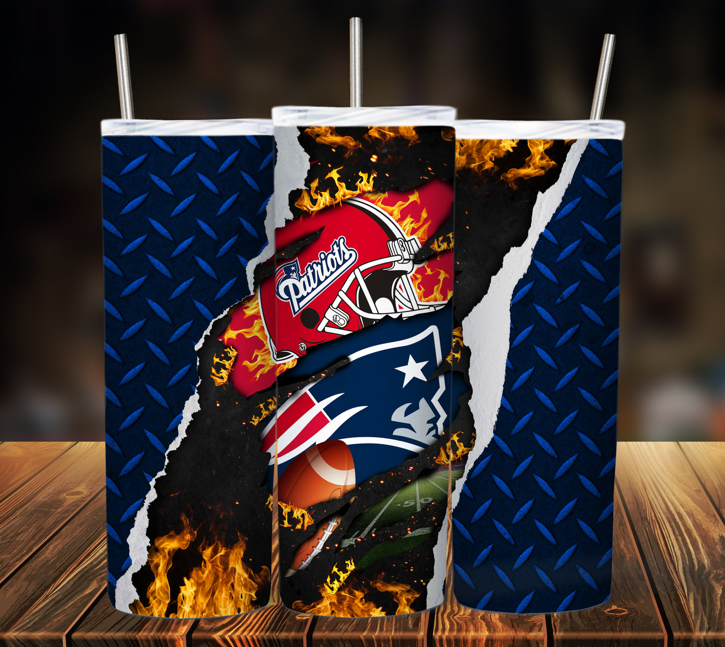 Football 20oz Sublimation Tumbler Image