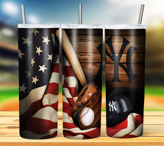 Baseball 20oz Sublimation Tumbler Image