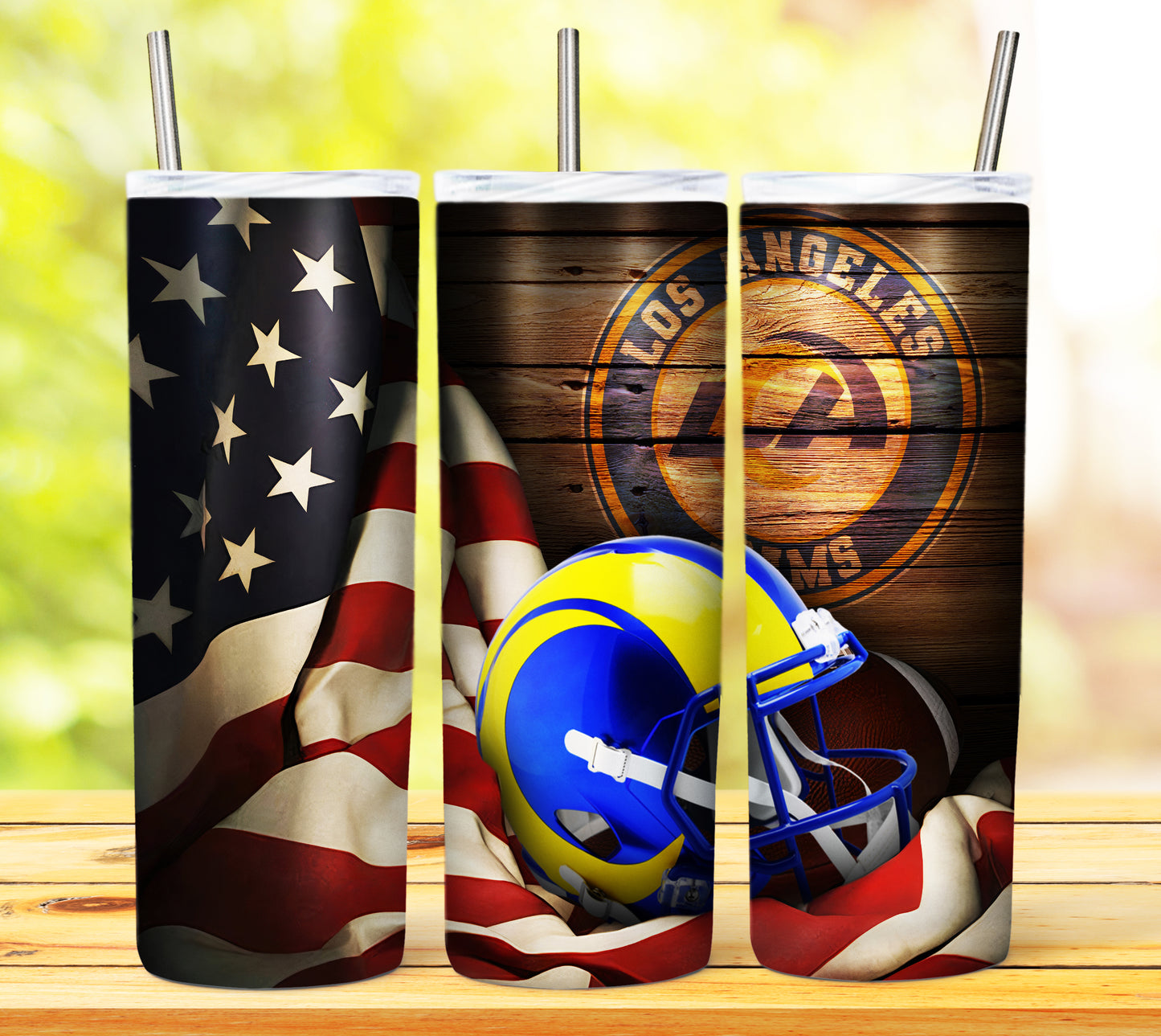 Football 20oz Sublimation Tumbler Image