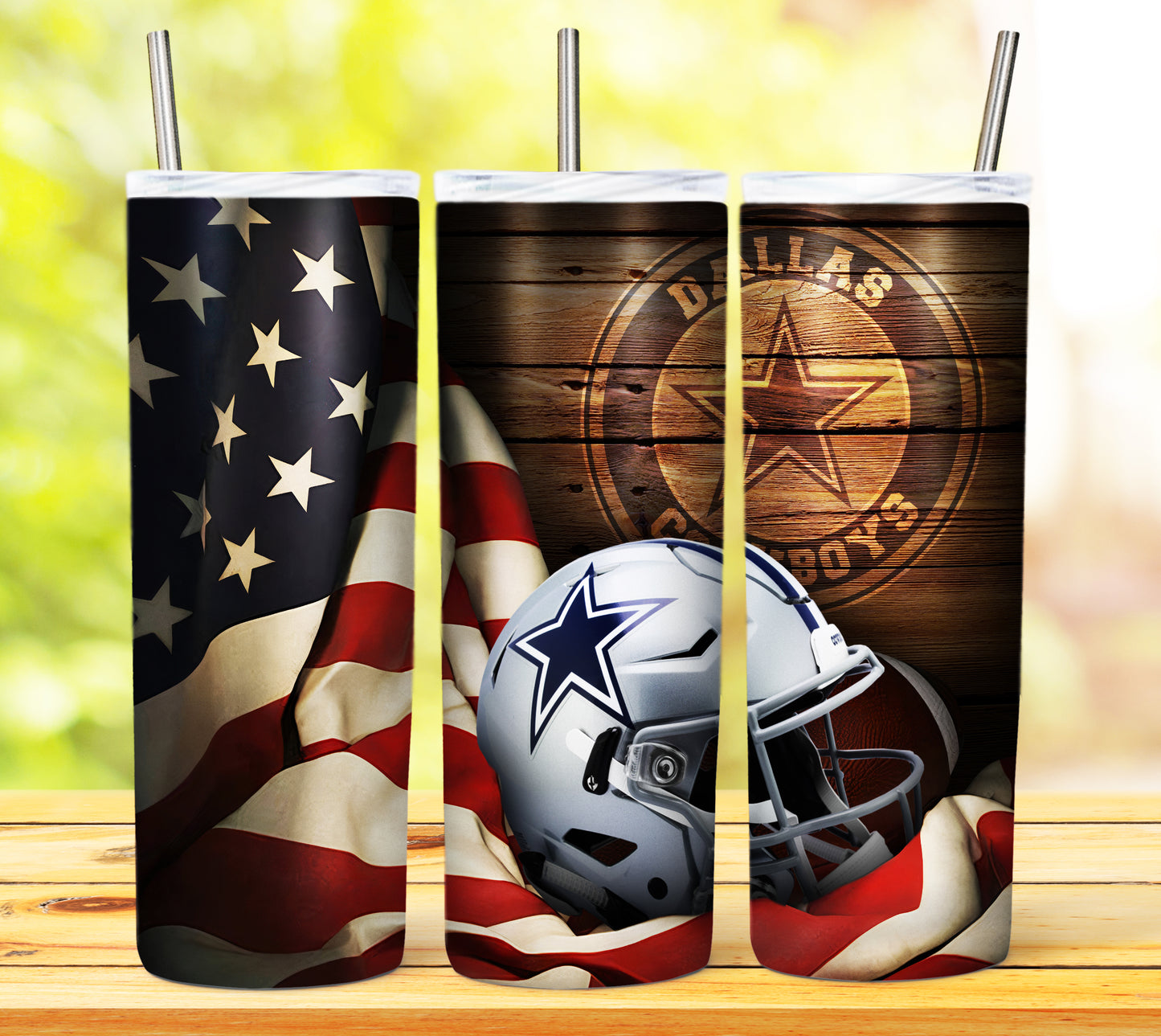 Football 20oz Sublimation Tumbler Image