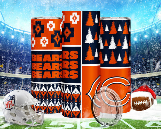 Christmas Football 20oz Sublimation Tumbler Image