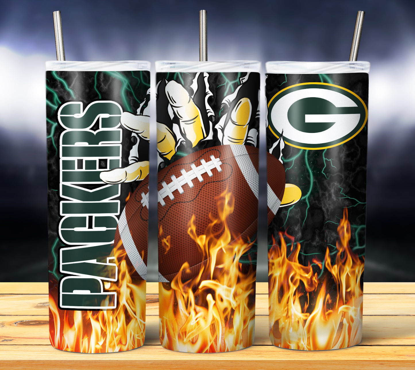 Football 20oz Sublimation Tumbler Image