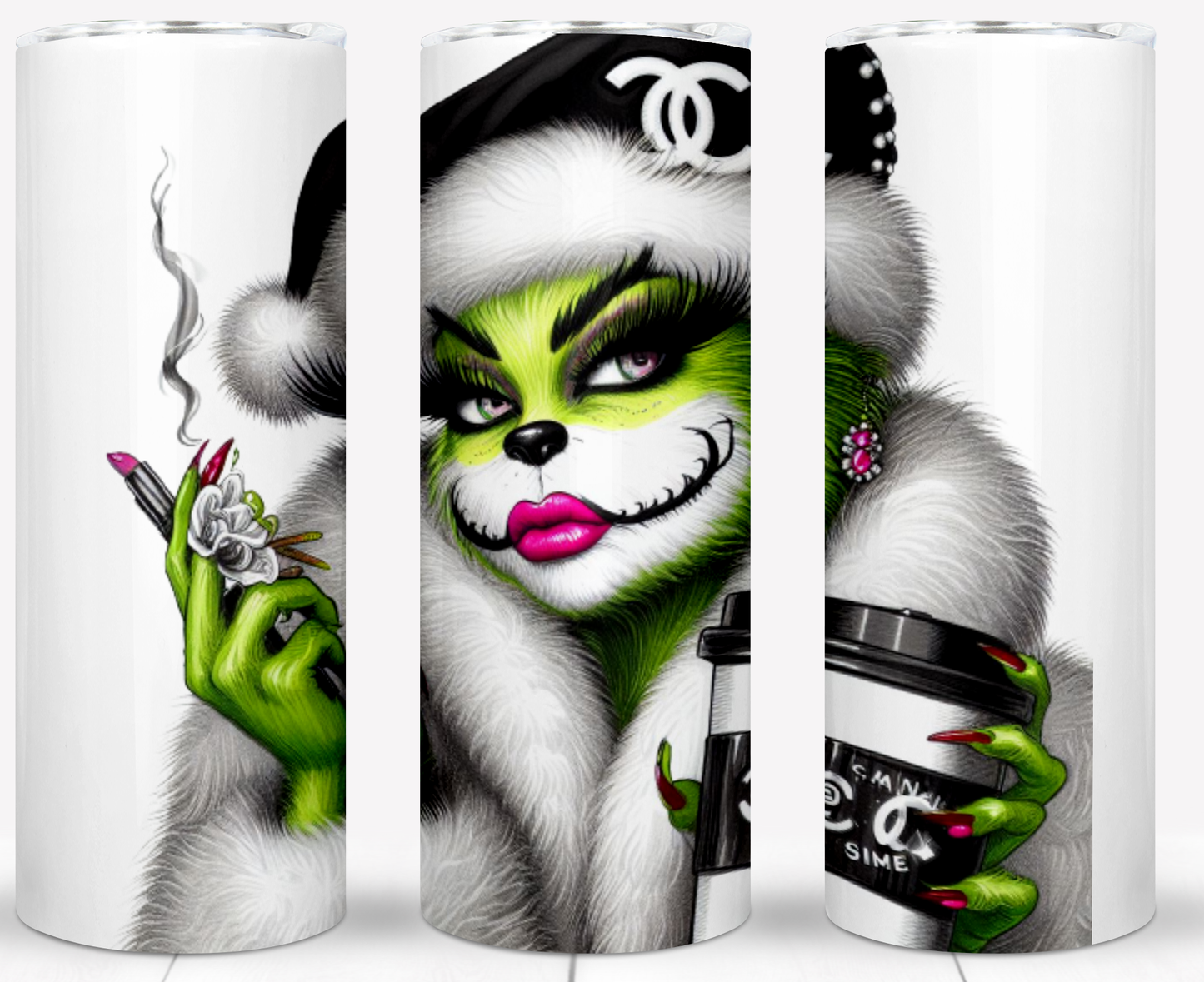 30+ Christmas Brand Grinch Sublimation 20oz Tumbler Images Bundle