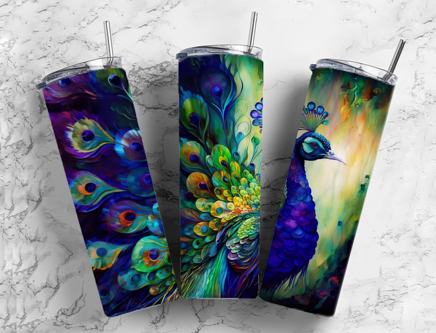 Peacock 20oz Sublimation Tumbler Image