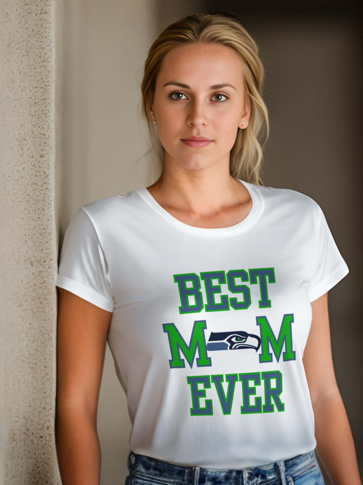 Mom Football Sublimation/DTF T-Shirt Images