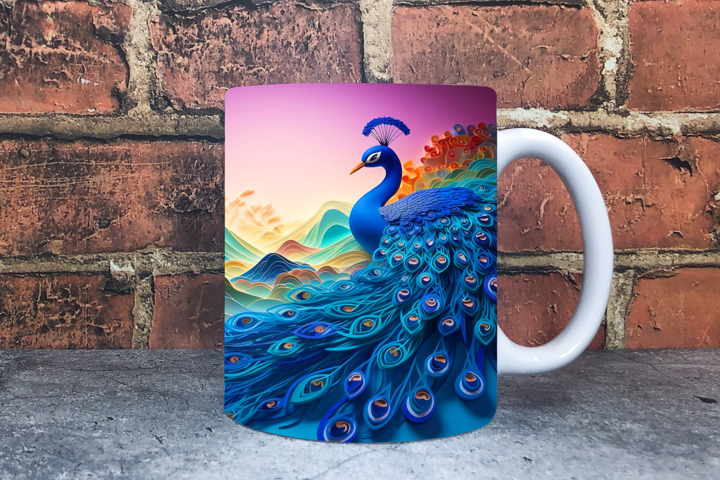 Peacock 20oz Sublimation Mug Images Bundle