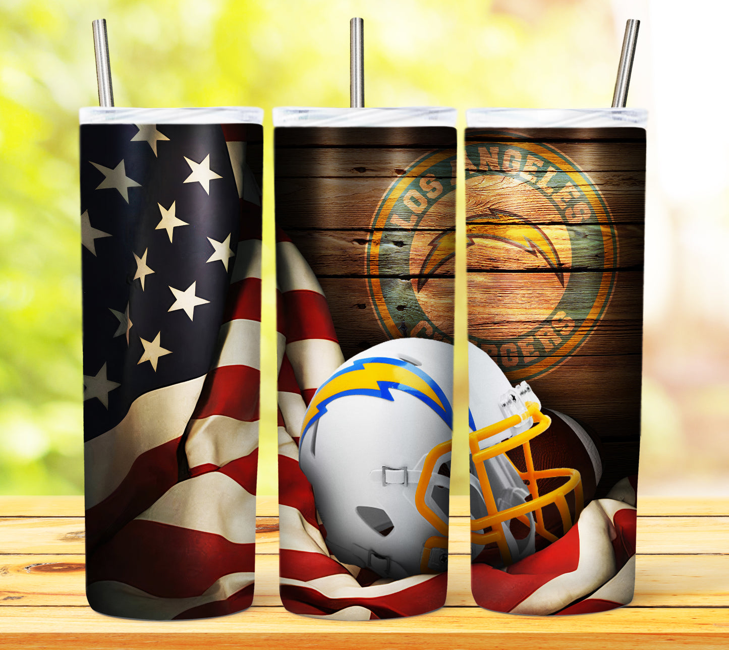 Football 20oz Sublimation Tumbler Image