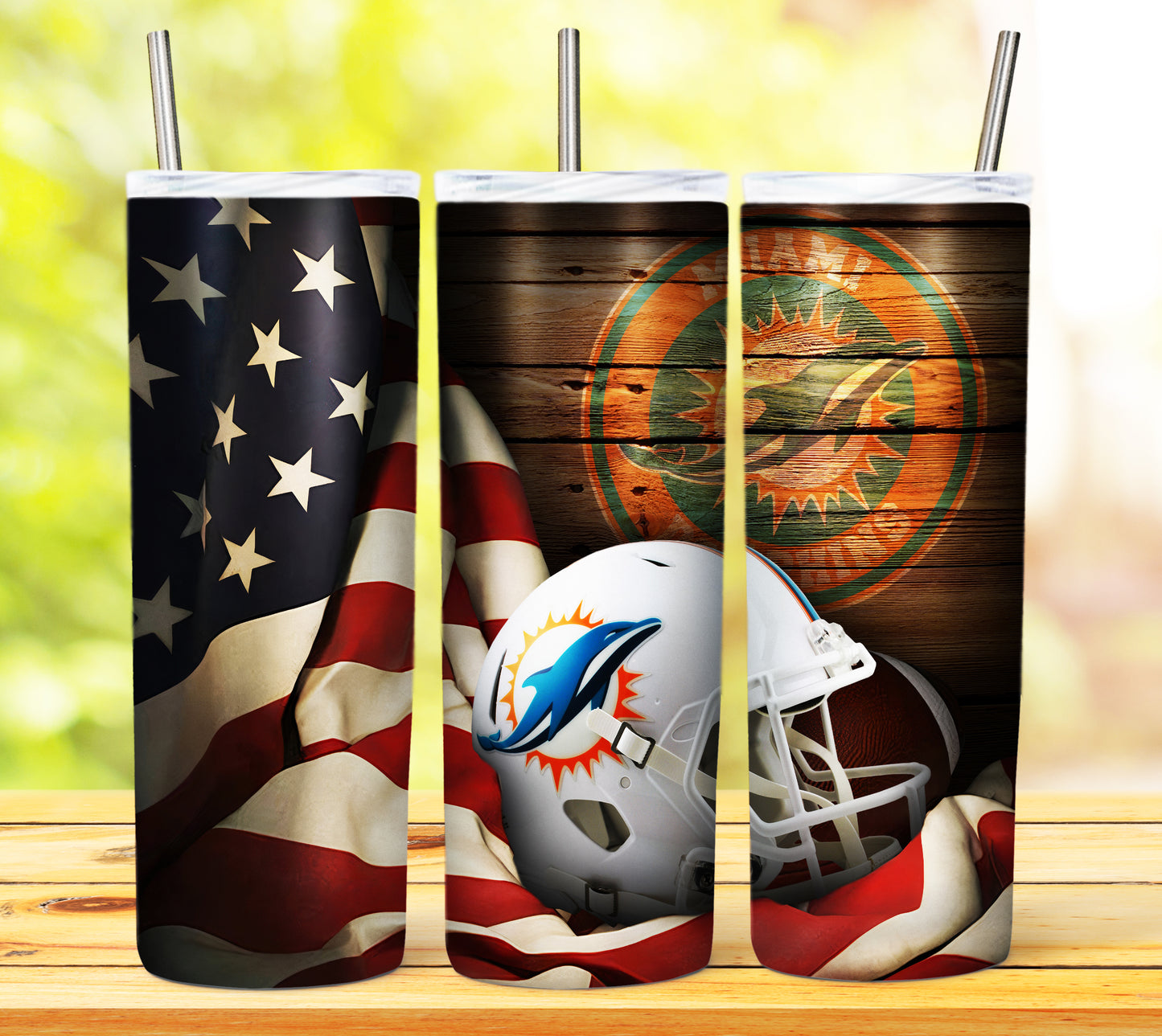 Football 20oz Sublimation Tumbler Image