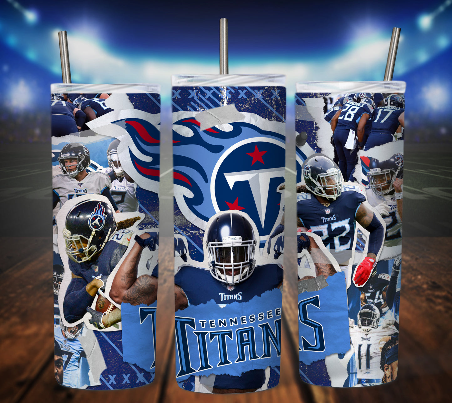 Football 20oz Sublimation Tumbler Image