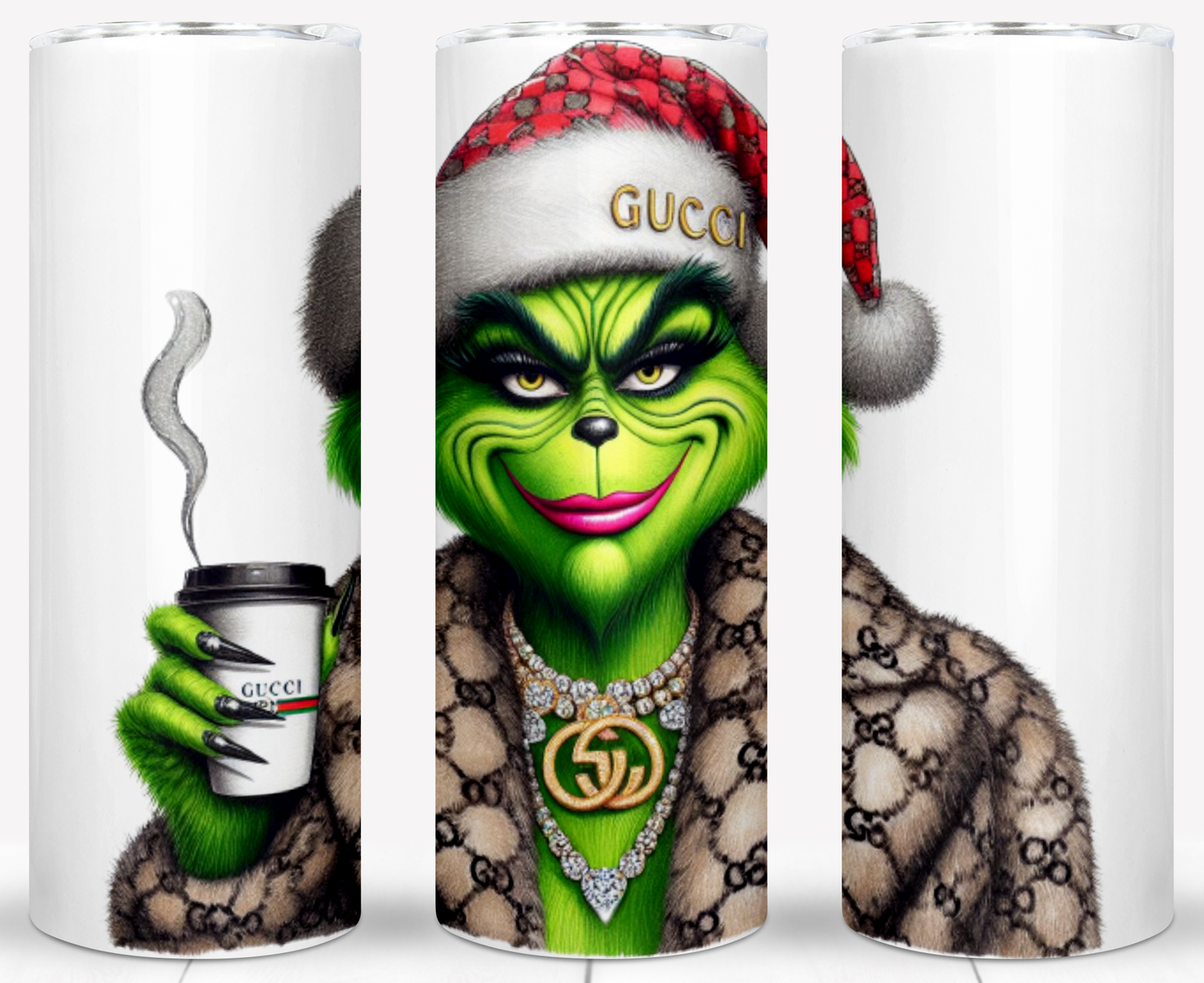 30+ Christmas Brand Grinch Sublimation 20oz Tumbler Images Bundle