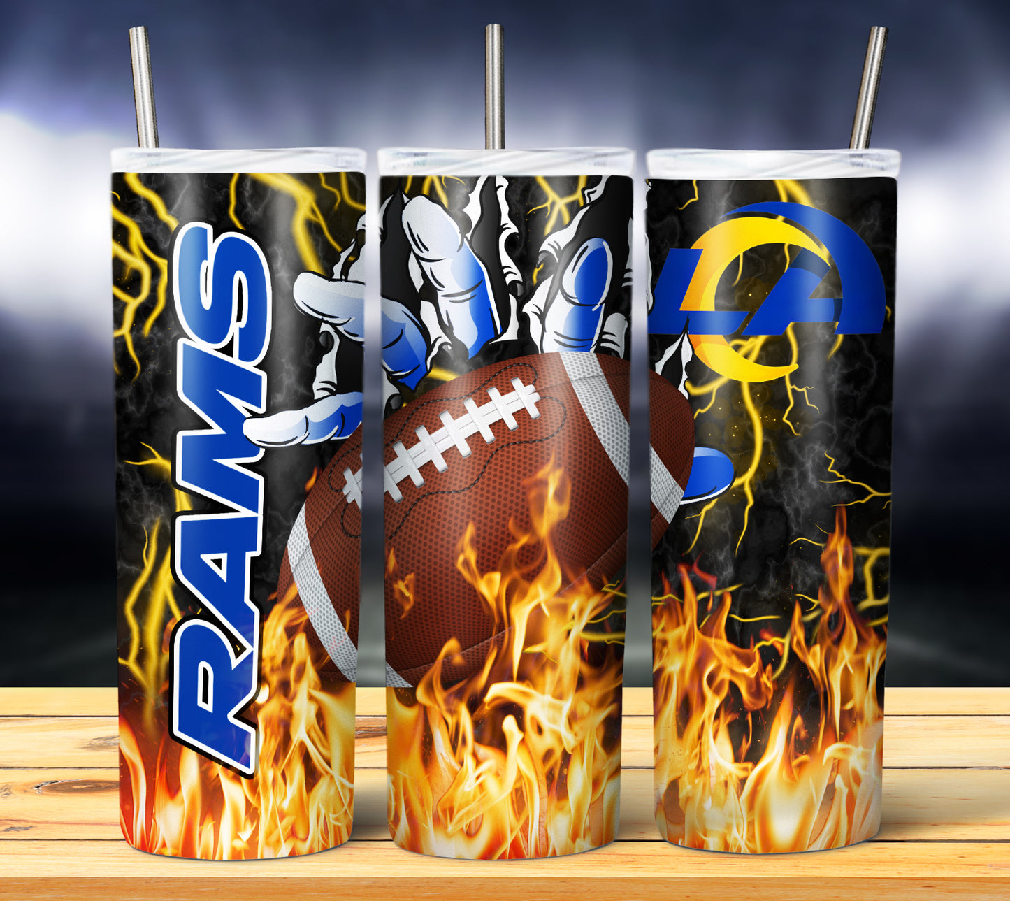 Football 20oz Sublimation Tumbler Image