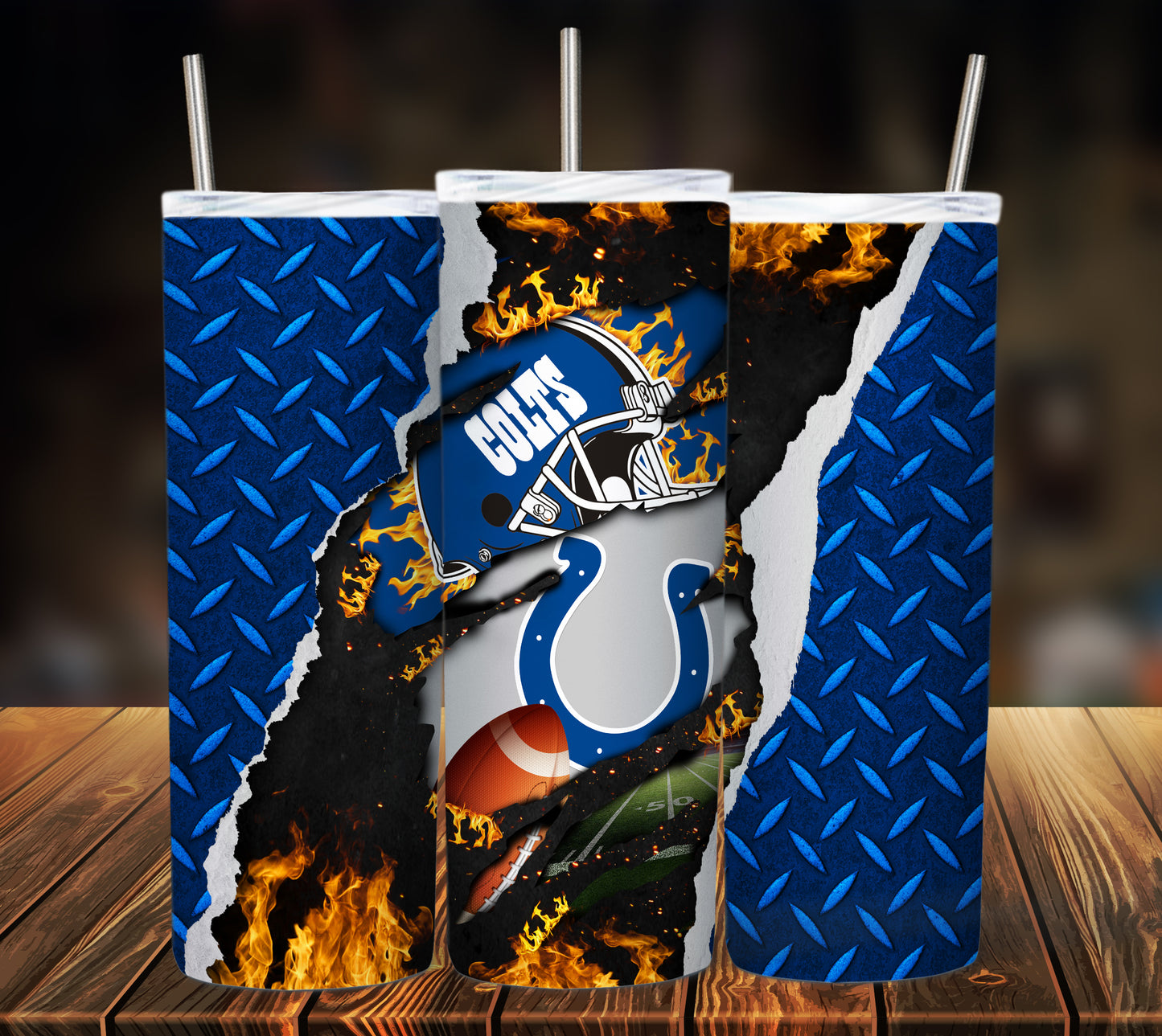 Football 20oz Sublimation Tumbler Image