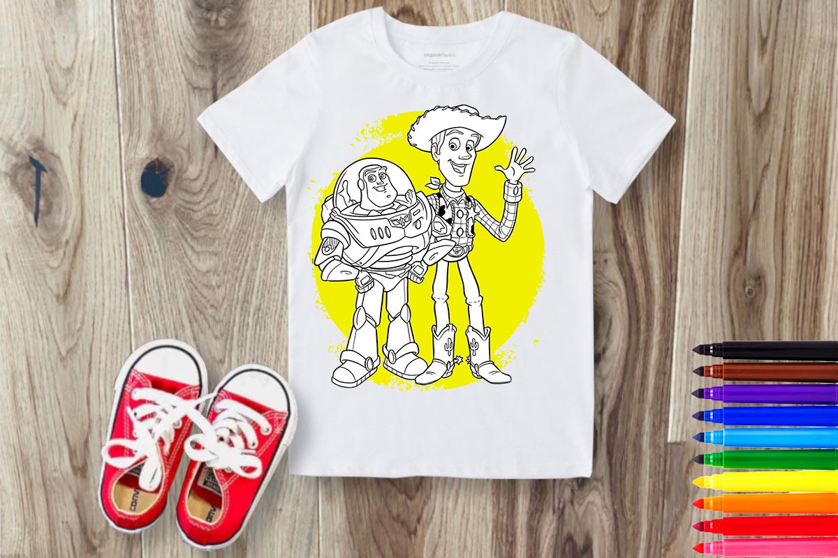 Coloring Cartoon Sublimation/DTF T-Shirt Images Bundle