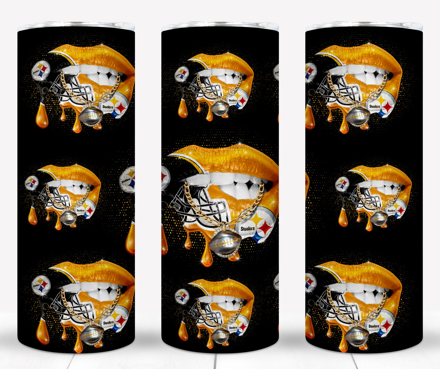 Lips Football 20oz Sublimation Tumbler Image