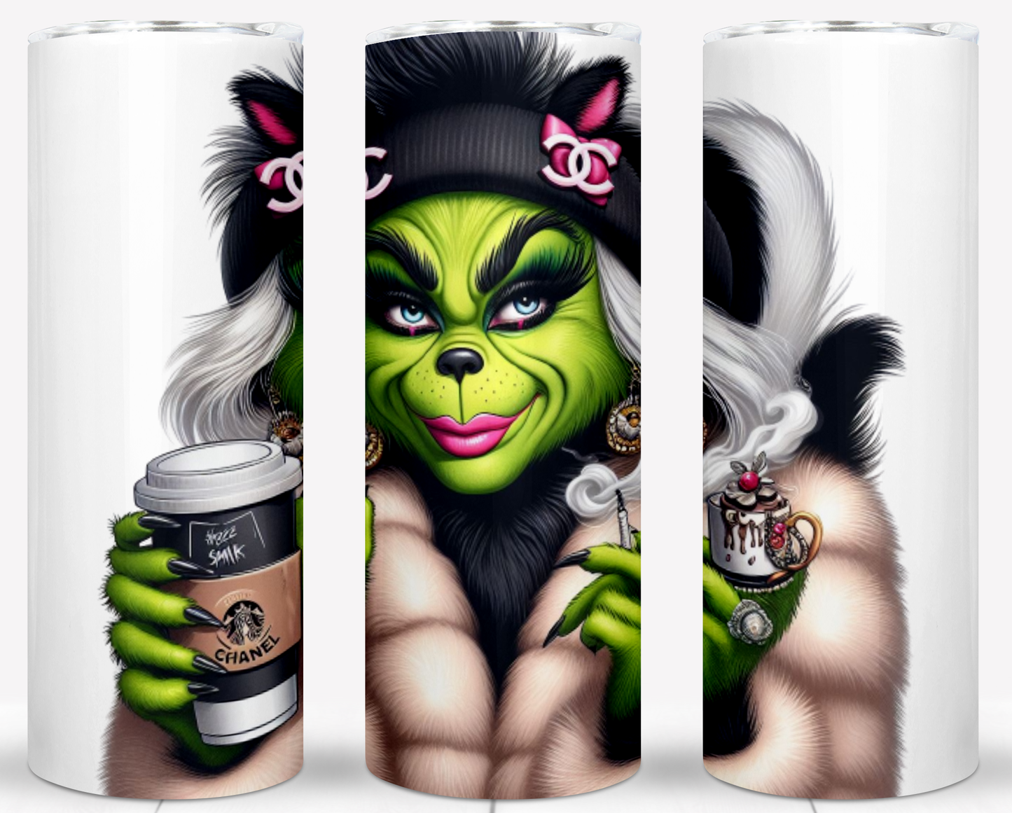 30+ Christmas Brand Grinch Sublimation 20oz Tumbler Images Bundle