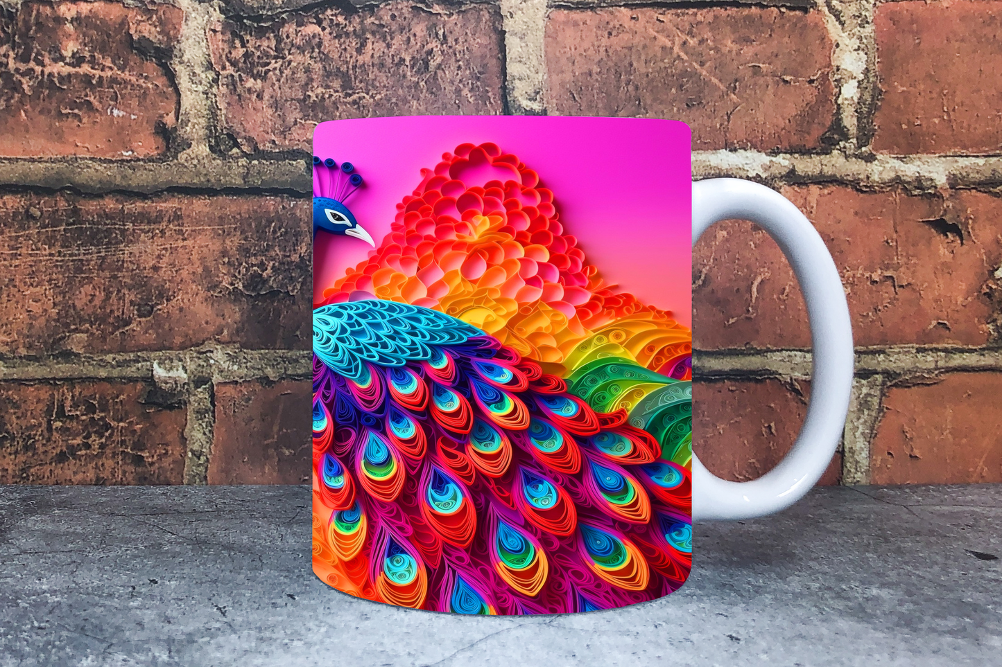 Peacock 20oz Sublimation Mug Images Bundle