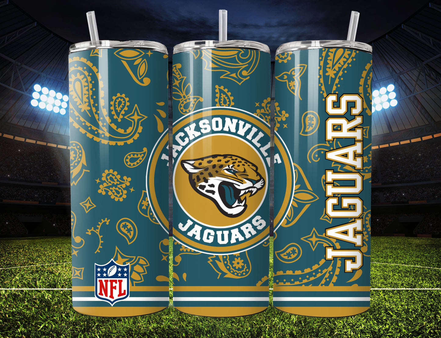 Football 20oz Sublimation Tumbler Image