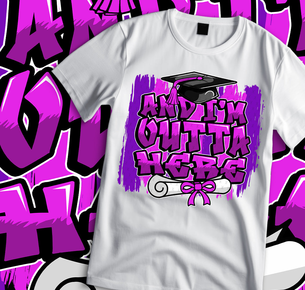 I'm Outta Here Sublimation/DTF T-shirt Images Bundle