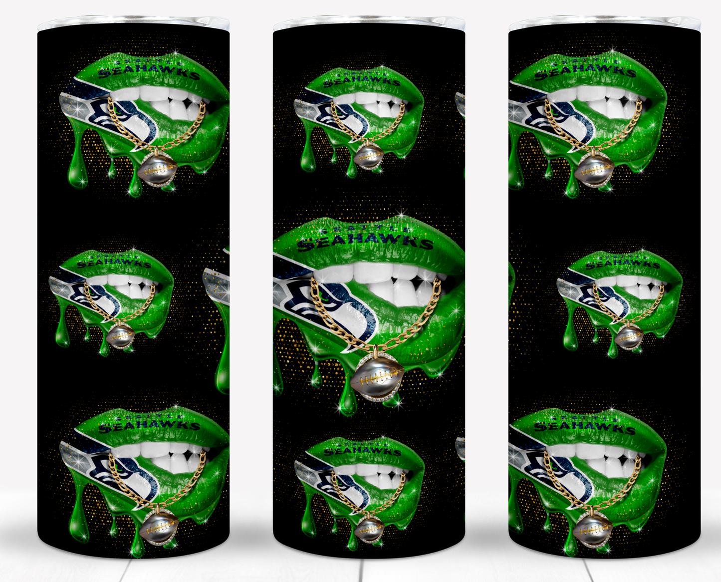 Lips Football 20oz Sublimation Tumbler Image