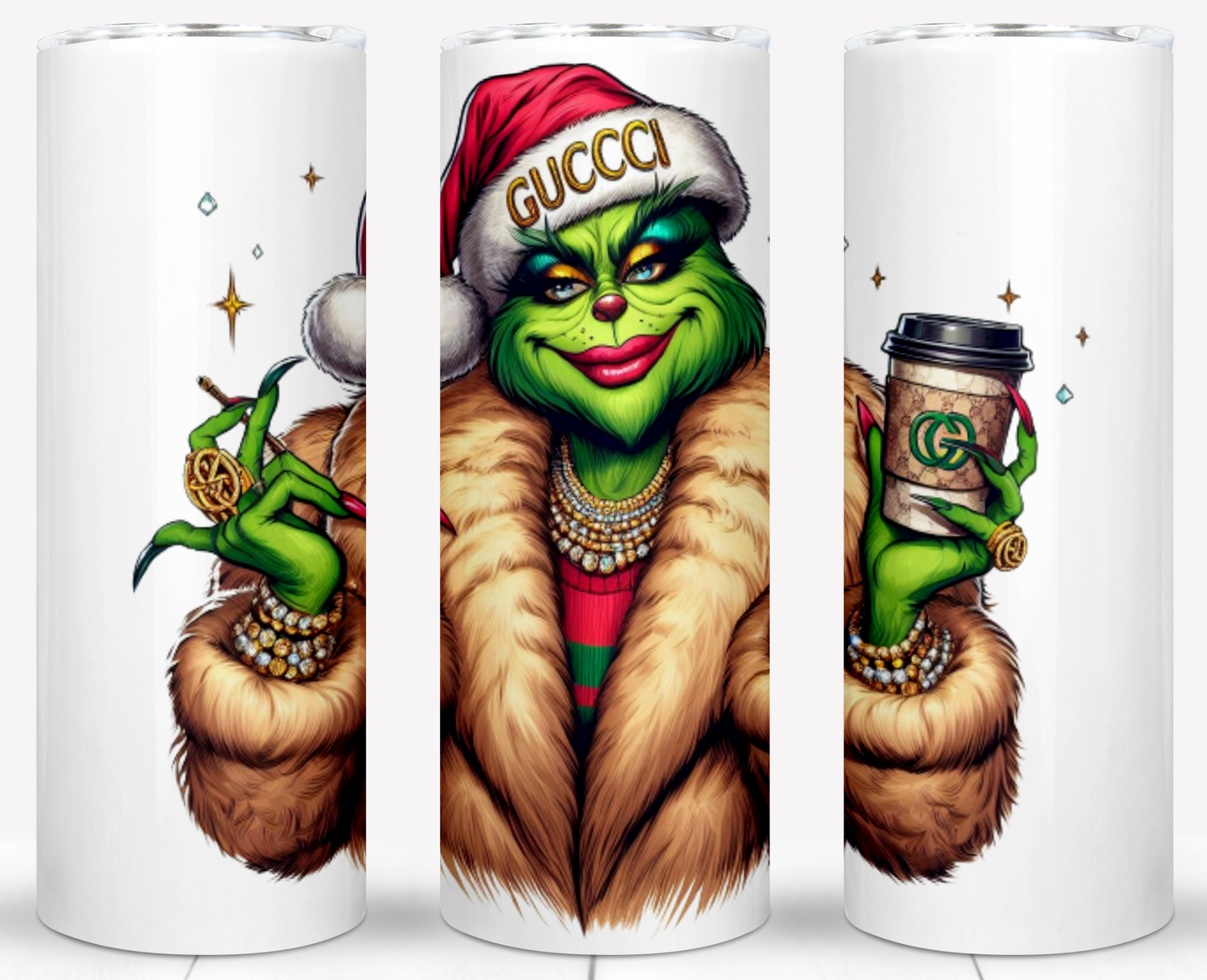 30+ Christmas Brand Grinch Sublimation 20oz Tumbler Images Bundle