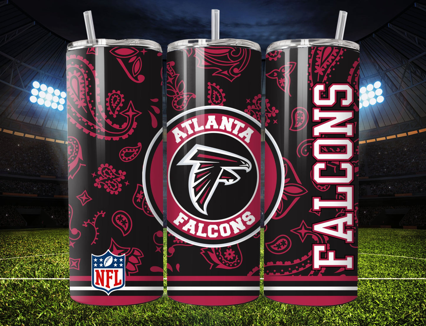 Football 20oz Sublimation Tumbler Image