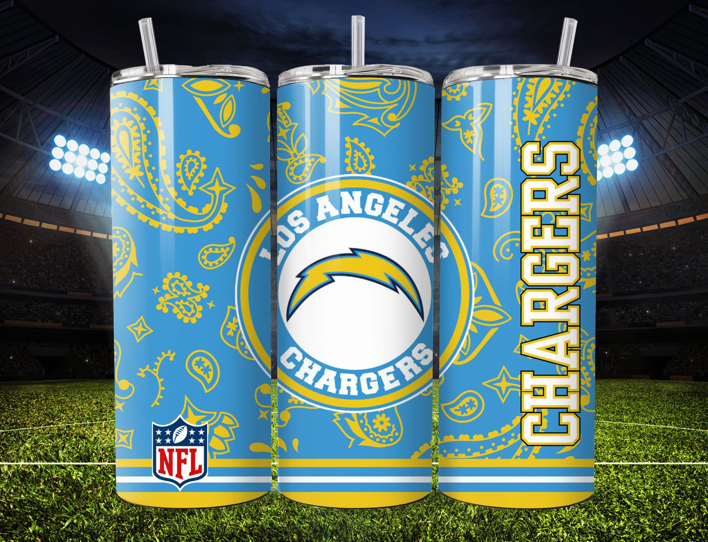 Football 20oz Sublimation Tumbler Image