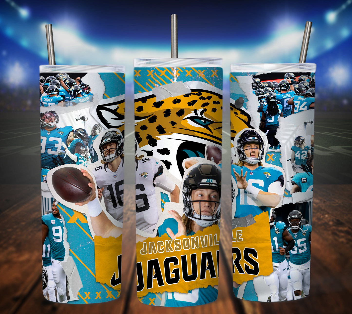 Football 20oz Sublimation Tumbler Image