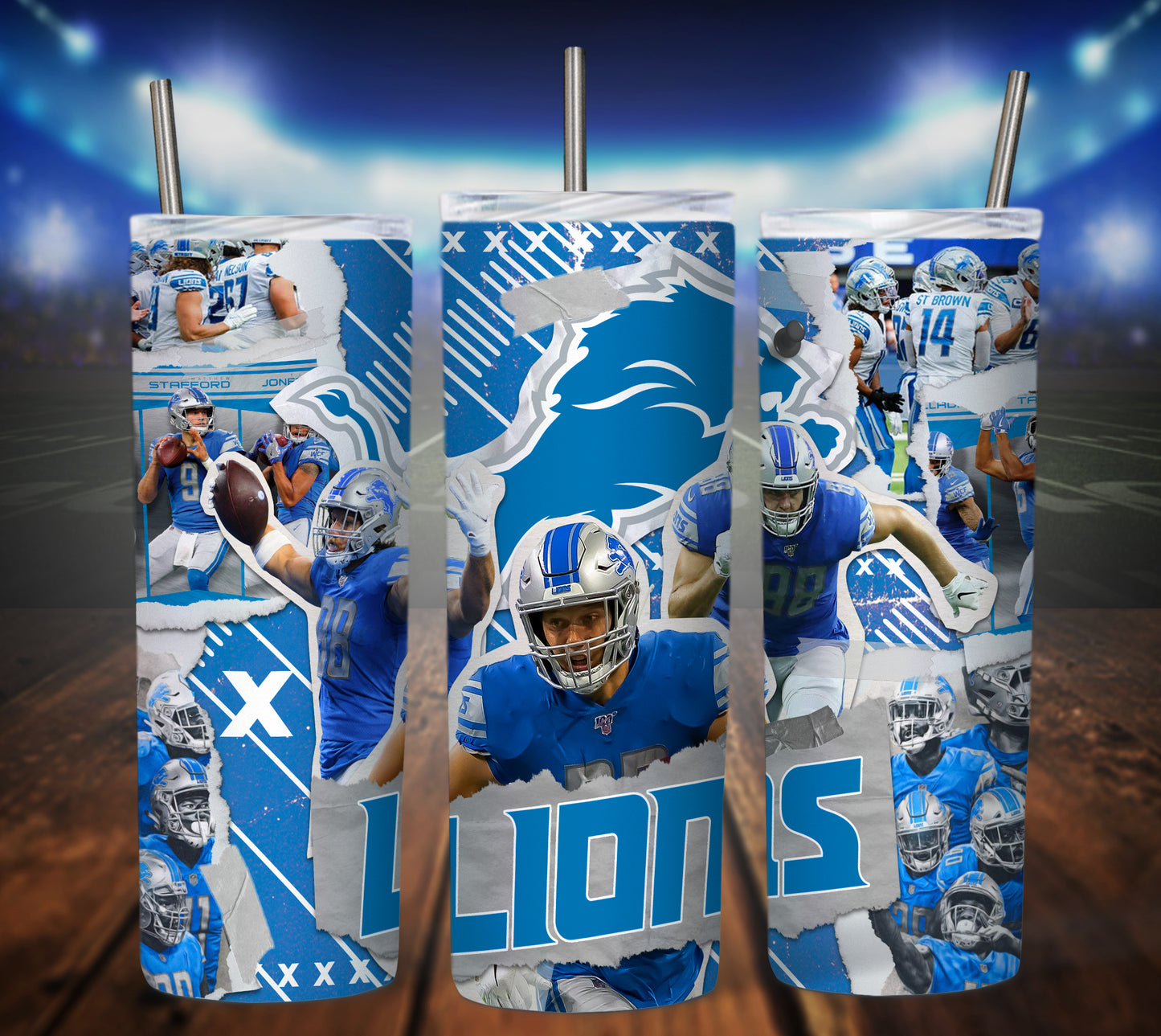 Football 20oz Sublimation Tumbler Image