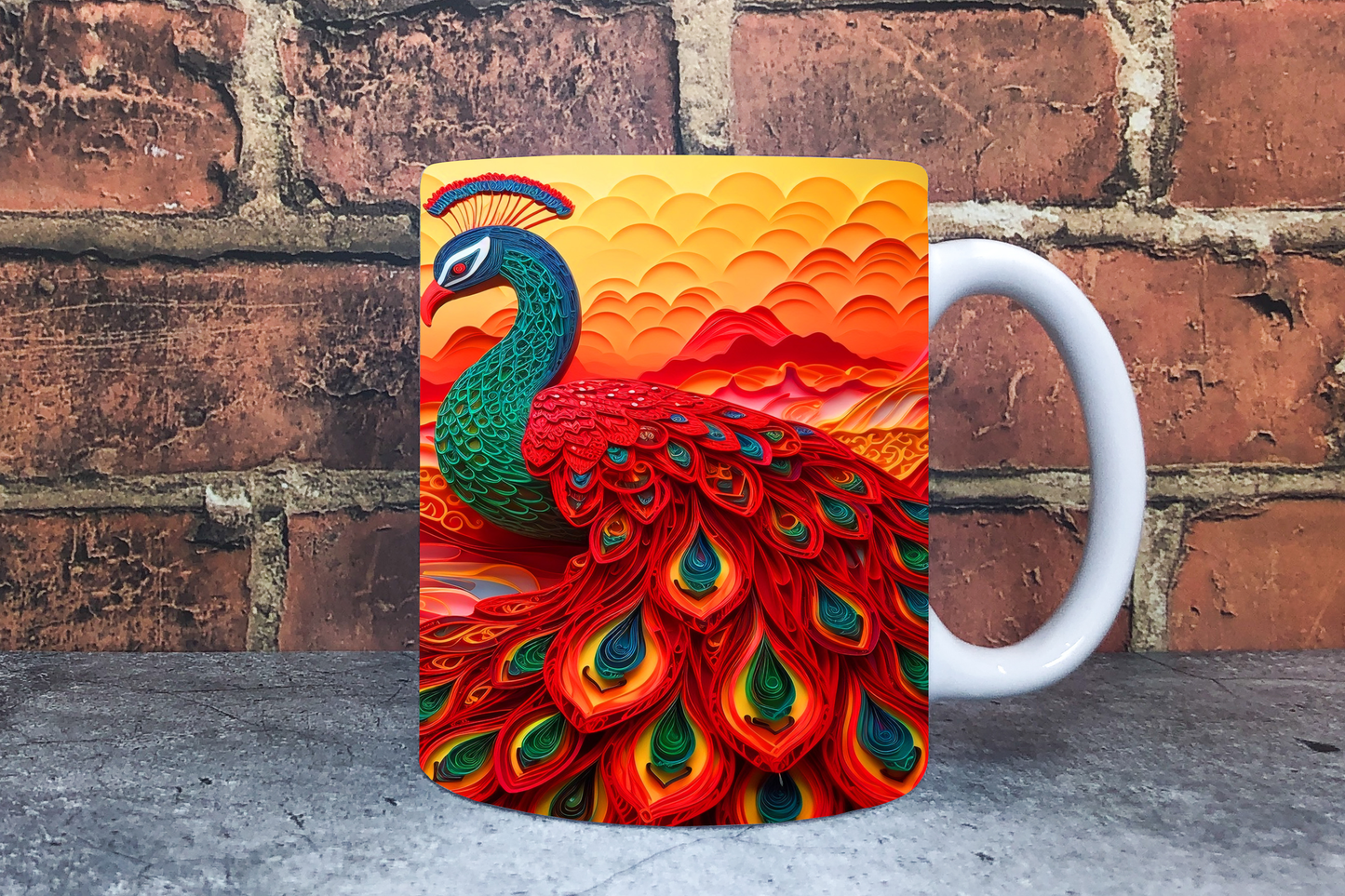 Peacock 20oz Sublimation Mug Images Bundle