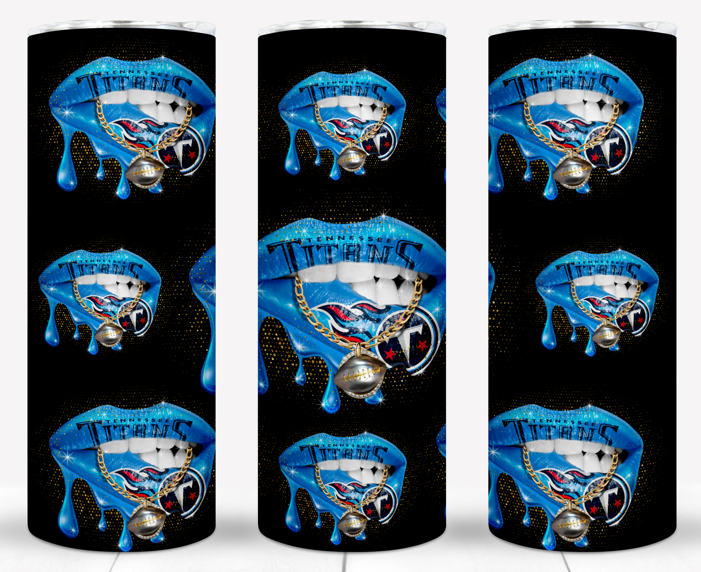 Lips Football 20oz Sublimation Tumbler Image