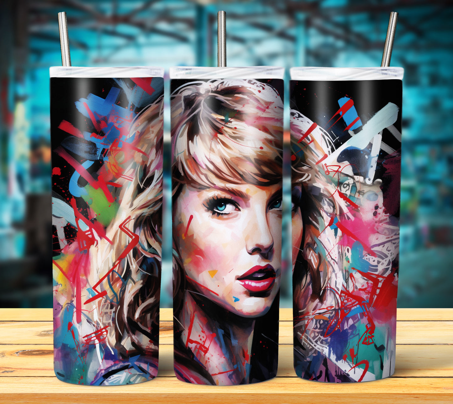 Paint Splat Music Sublimation 20oz Image