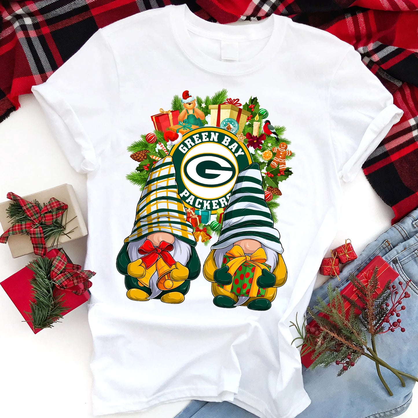 Christmas Football Gnomes T-Shirt/DTF Sublimation Image