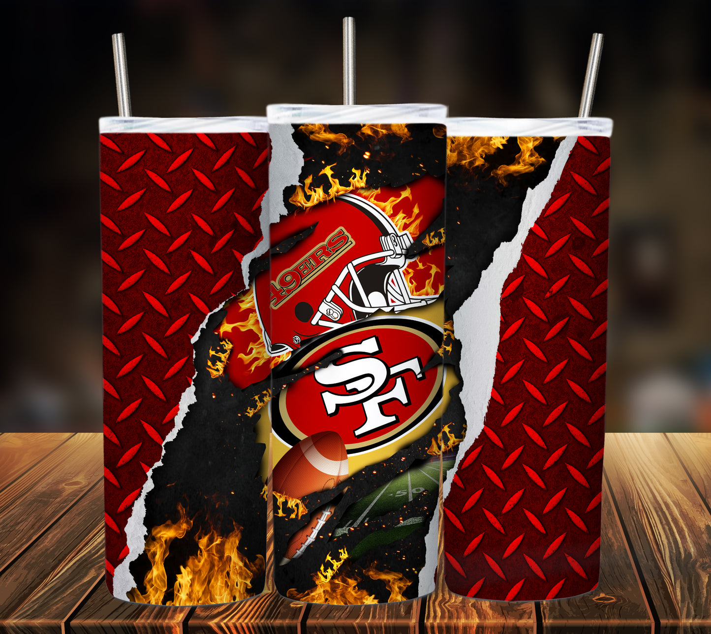 Football 20oz Sublimation Tumbler Image