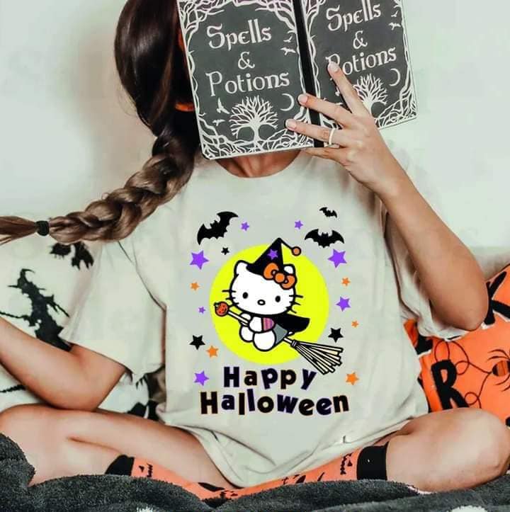 15 Hello Kitty Halloween Sublimation T-Shirt Image Bundle