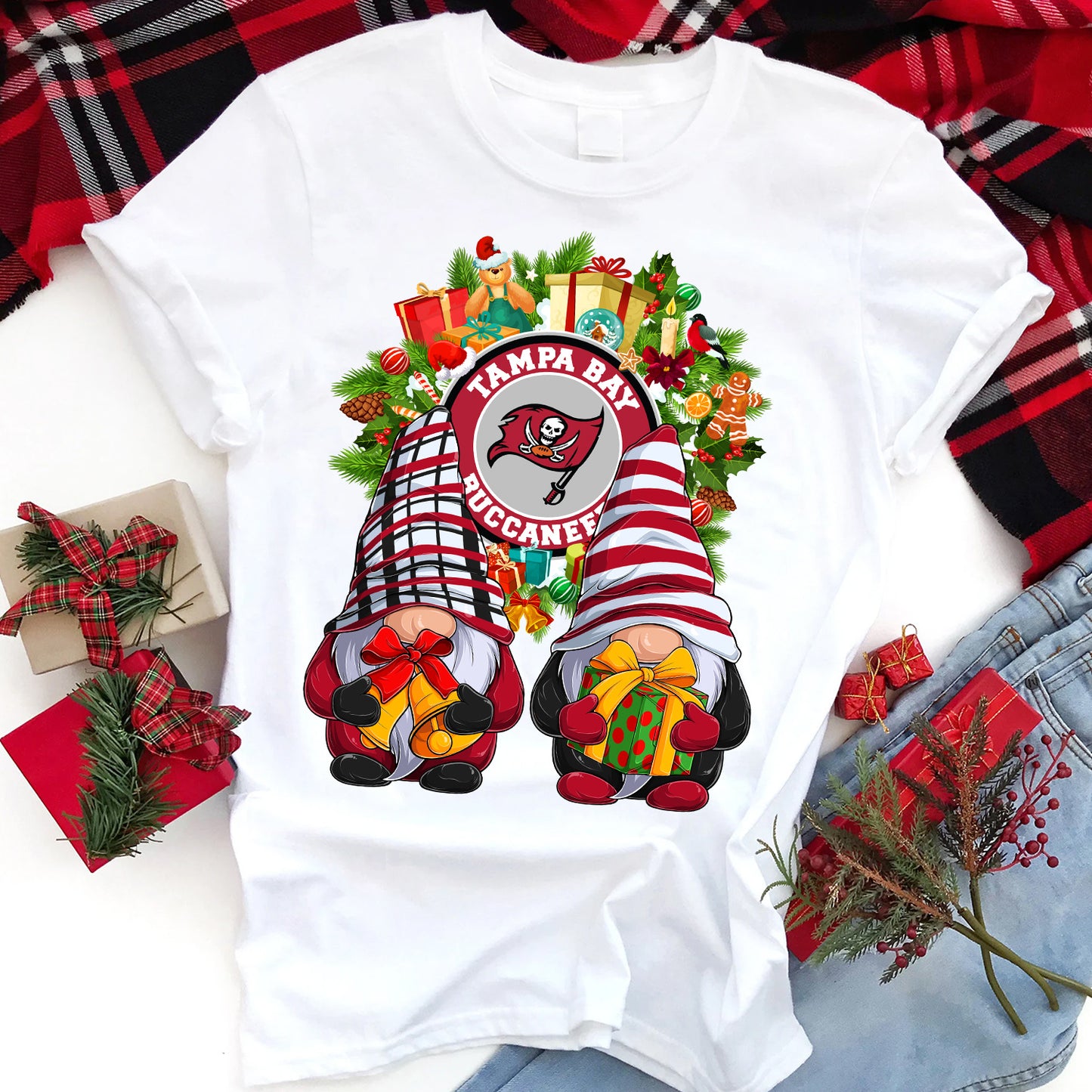 Christmas Football Gnomes T-Shirt/DTF Sublimation Image