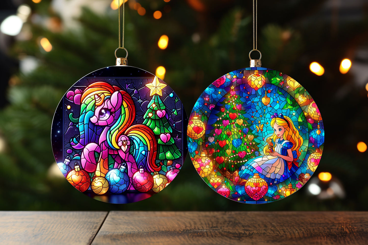 100+ Christmas Sublimation Ornament/Car Coaster Images Bundle